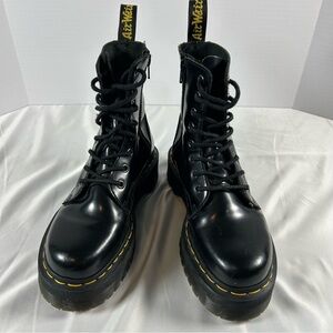 Dr. Martens Air Wair Black Genuine Leather Lace-Up Bouncing Soles, Size 7